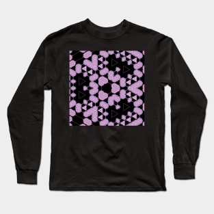 Kaleidoscope of Floating Purple Mandalas Long Sleeve T-Shirt